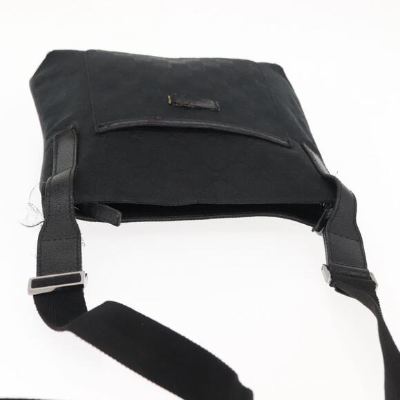 GUCCI GG Canvas Shoulder Bag Black Silver - Picture 6 of 13